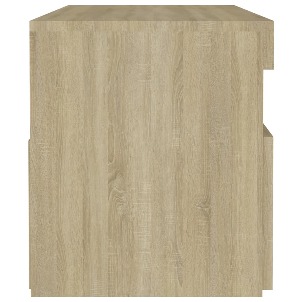 Nachttische mit LED-Leuchten 2 Stk. Sonoma-Eiche 60x35x40 cm