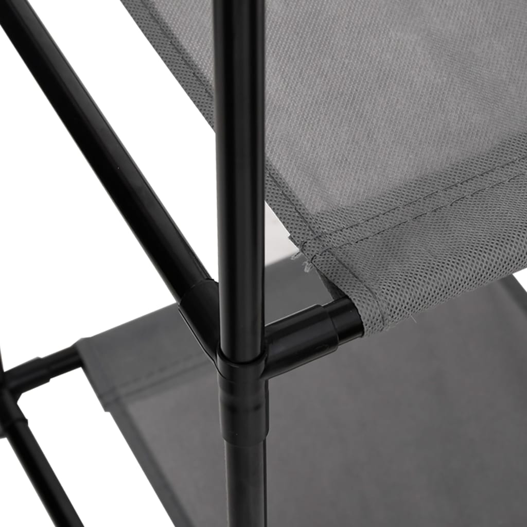 Meuble de rangement avec 3 tiroirs en tissu gris 34x34x101 cm acier