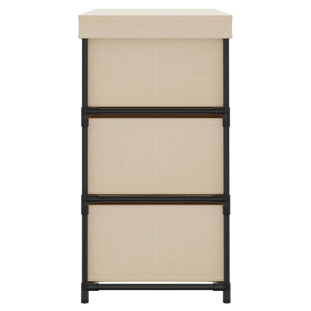 Lagerschrank mit 6 Schubladen 55×29×55 cm Creme Stahl