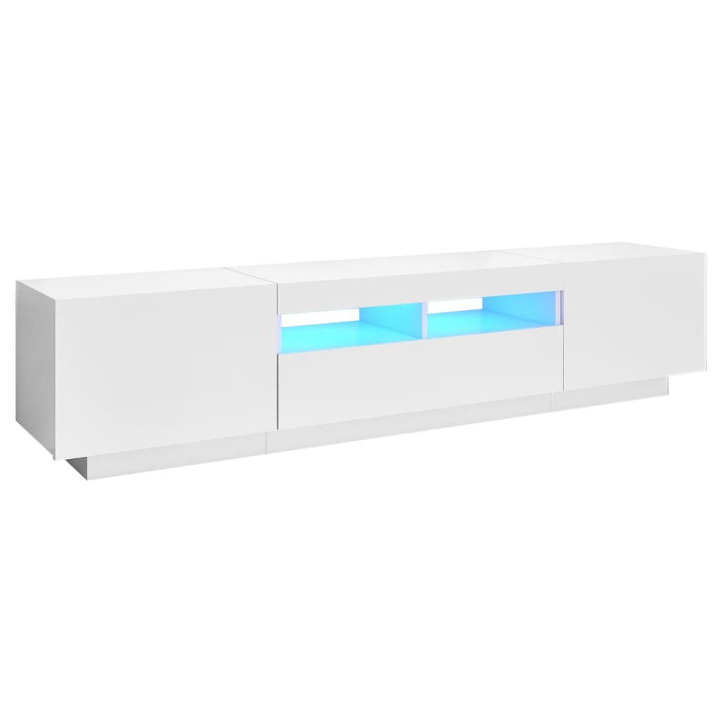 Meuble TV avec éclairage LED blanc 180x35x40 cm