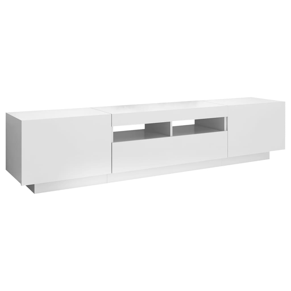 Meuble TV avec éclairage LED blanc 180x35x40 cm