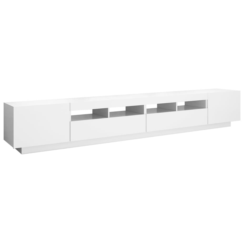 Meuble TV avec éclairage LED blanc 260x35x40cm