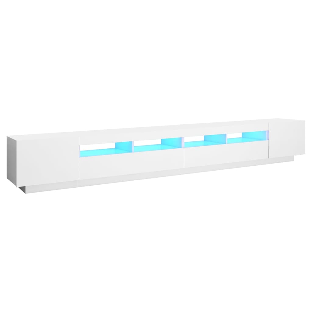Meuble TV avec éclairage LED blanc 300x35x40 cm