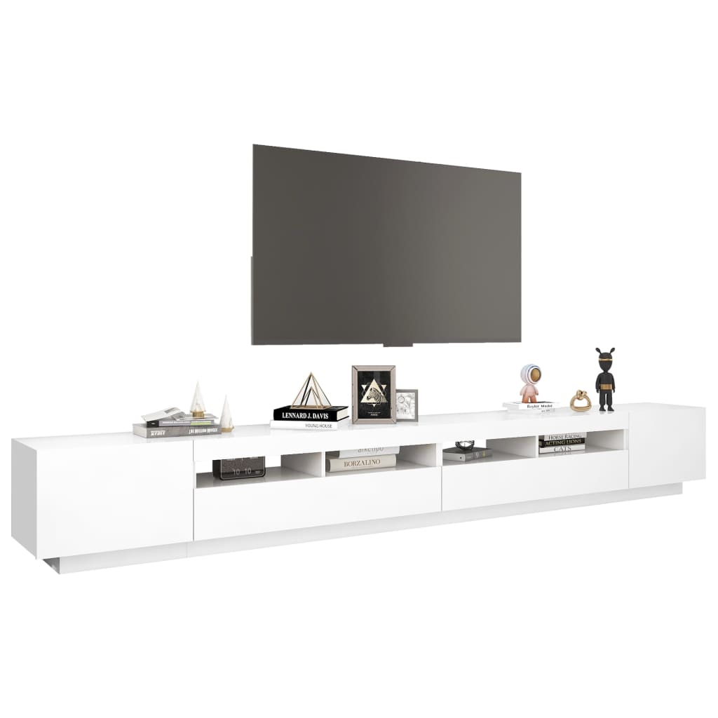 Meuble TV avec éclairage LED blanc 300x35x40 cm