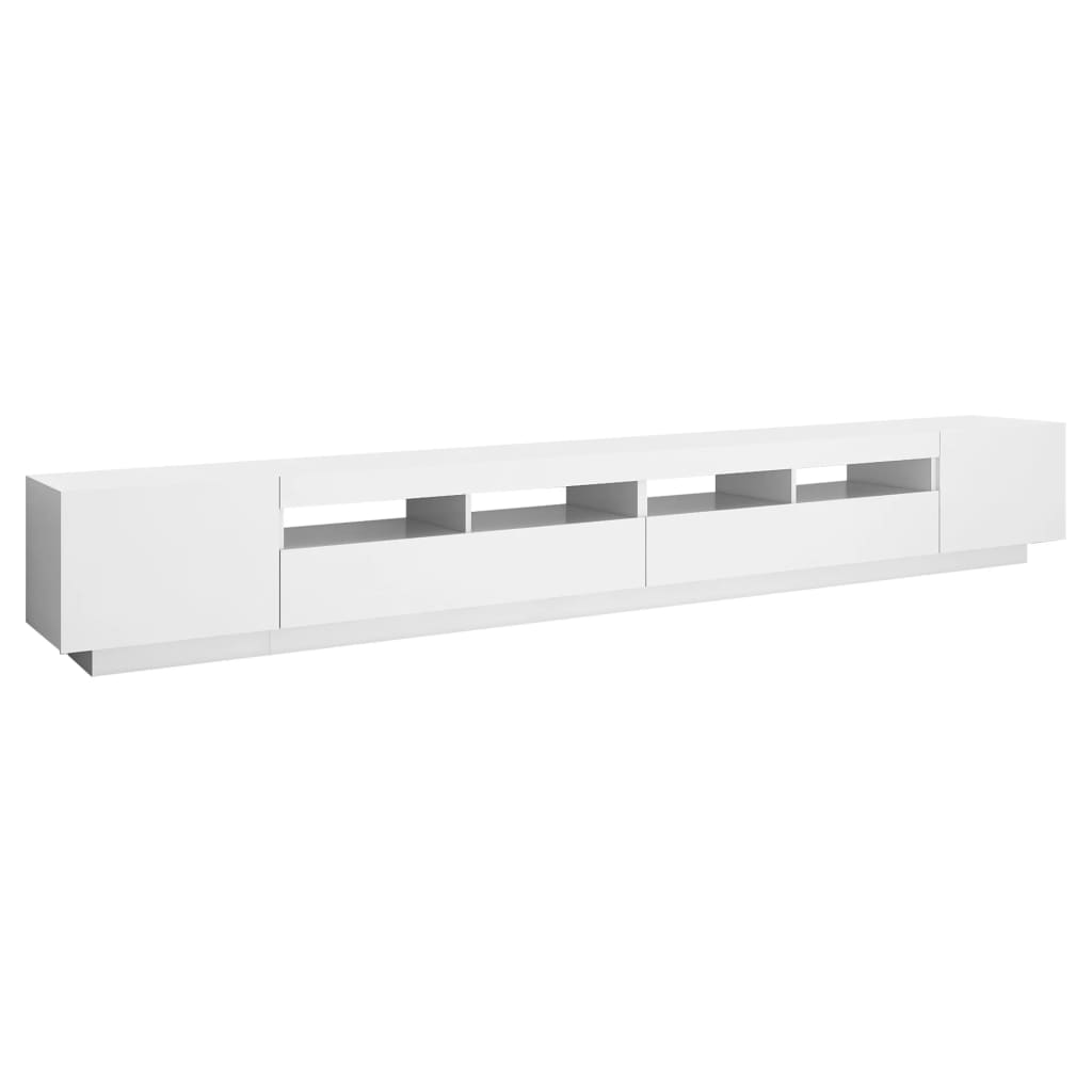 Meuble TV avec éclairage LED blanc 300x35x40 cm