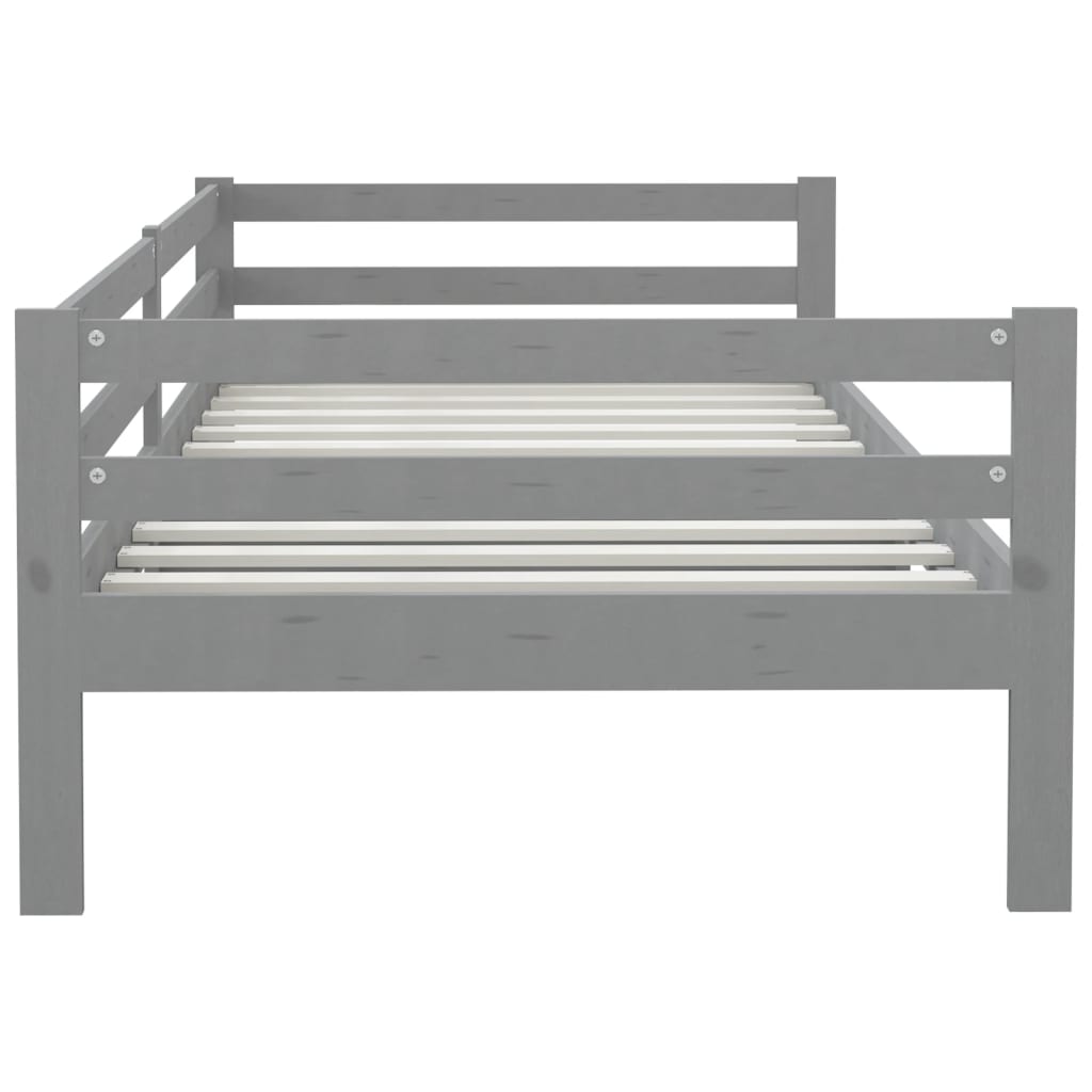 Lit de repos en pin massif gris 90x200 cm