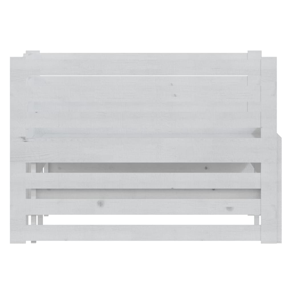 Lit de repos extensible en pin massif blanc 2x(90x200) cm