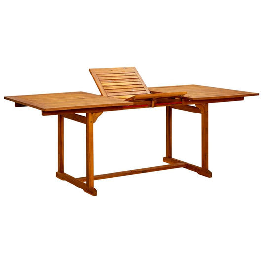 Table à manger de jardin (150-200)x100x75 cm en bois d'acacia massif