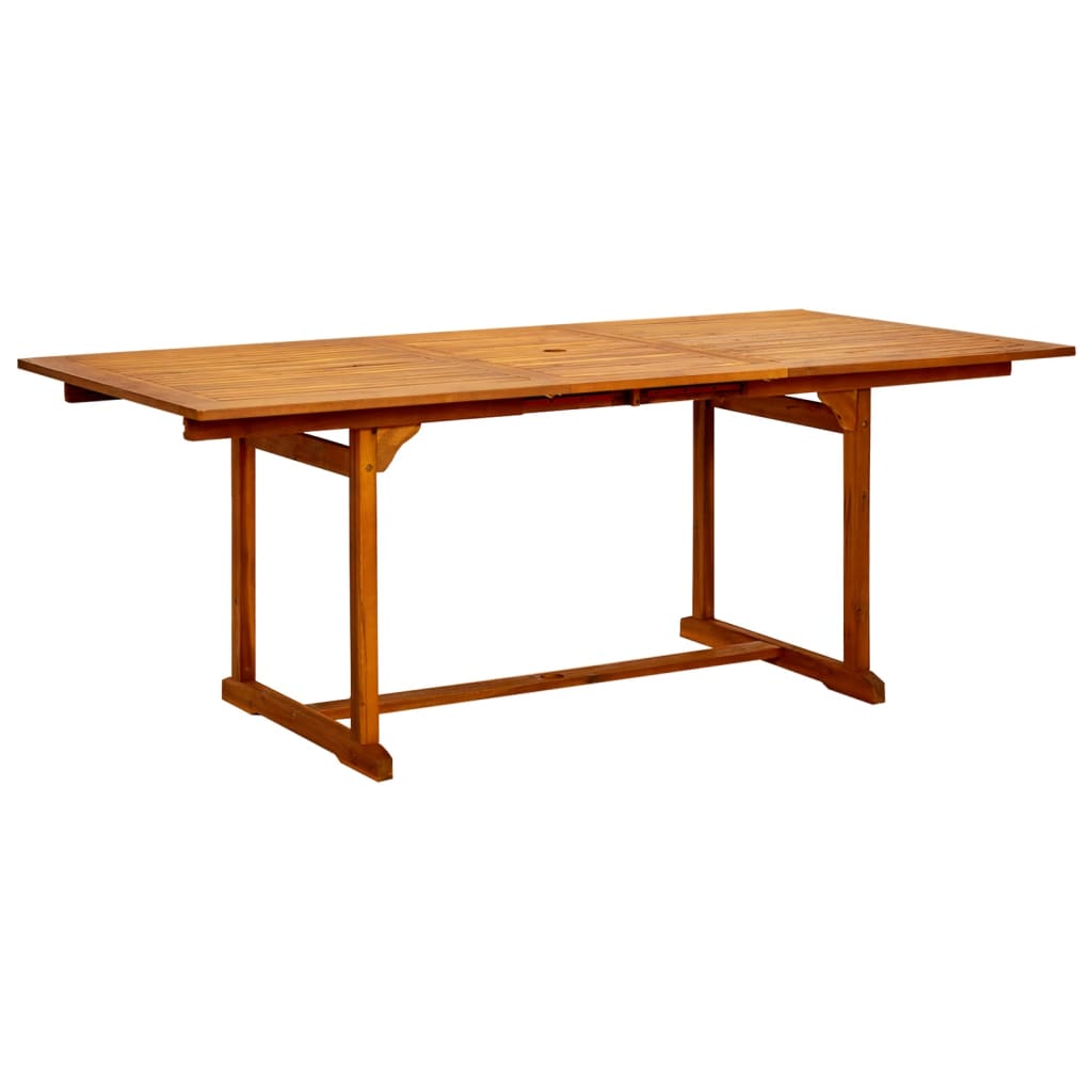Table à manger de jardin (150-200)x100x75 cm en bois d'acacia massif