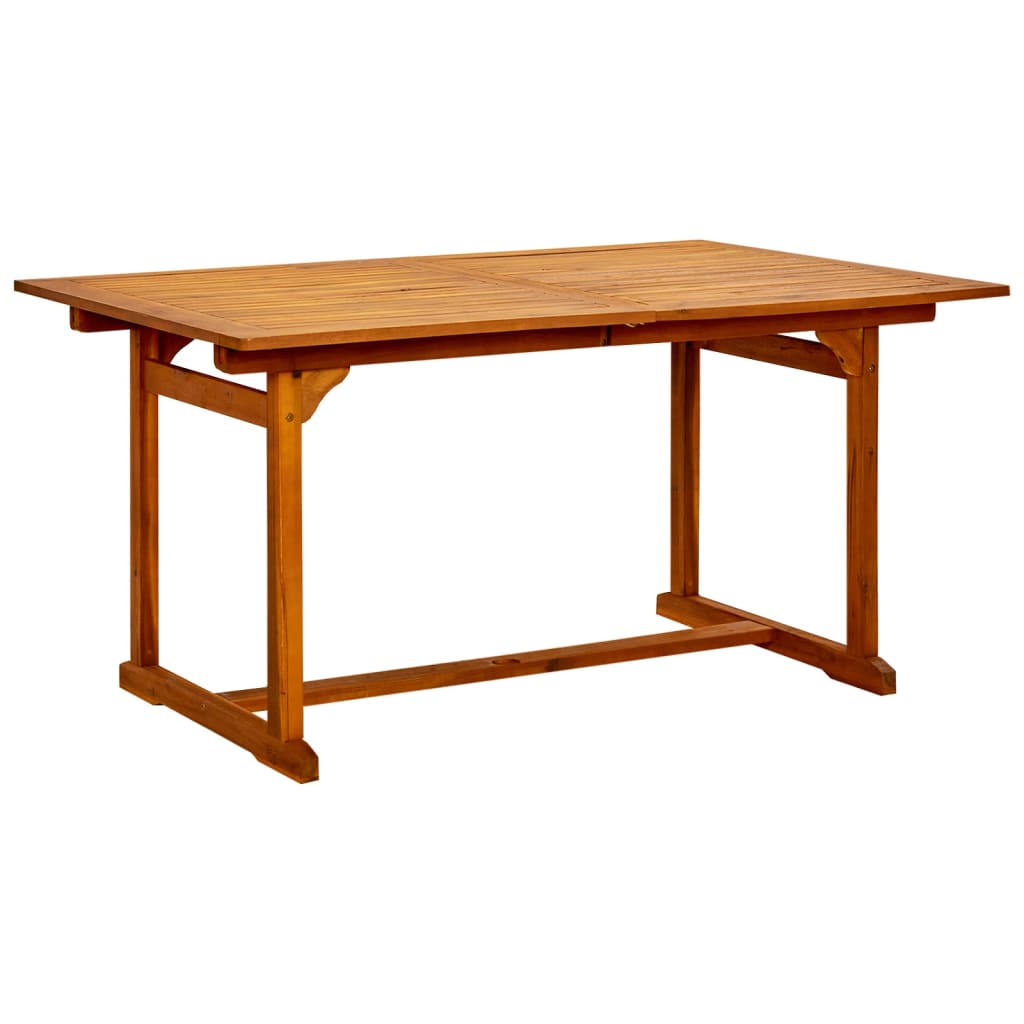 Table à manger de jardin (150-200)x100x75 cm en bois d'acacia massif