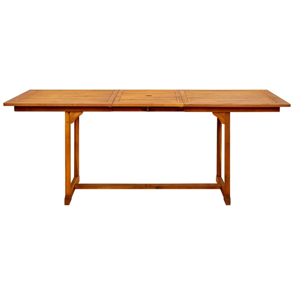 Table à manger de jardin (150-200)x100x75 cm en bois d'acacia massif