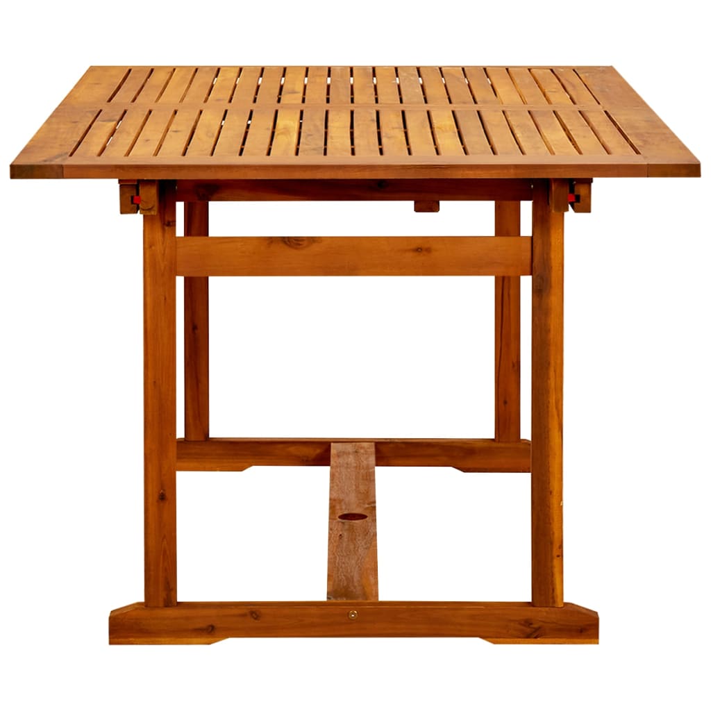 Table à manger de jardin (150-200)x100x75 cm en bois d'acacia massif