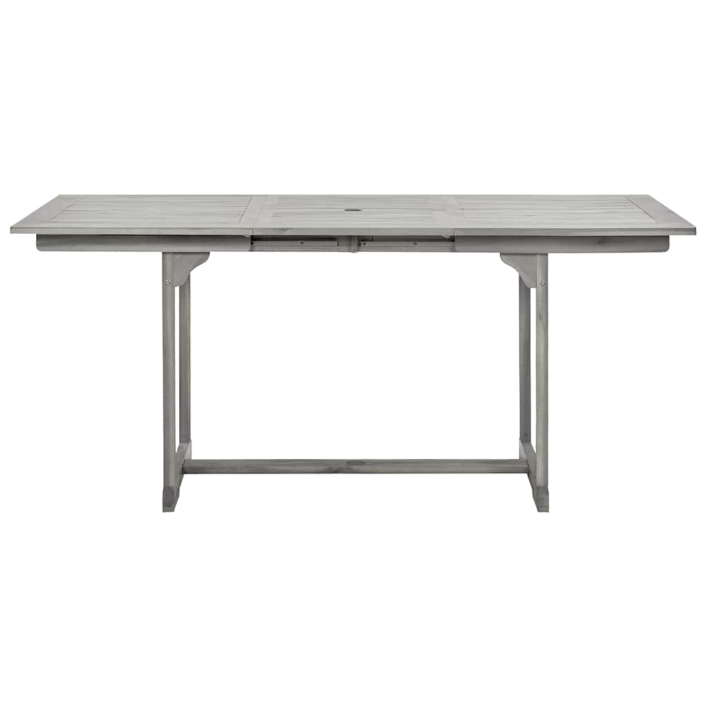 Garten-Esstisch (120-170)x80x75 cm Massivholz Akazie