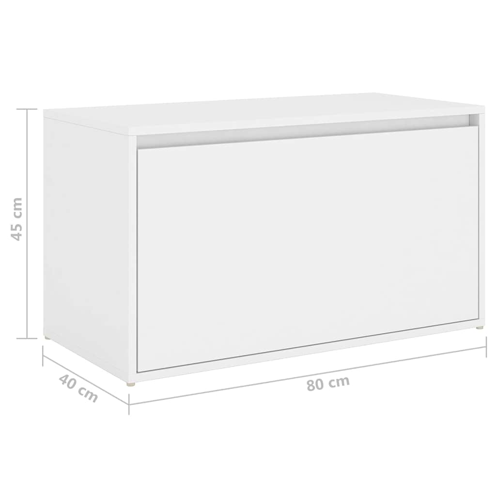 Flurbank 80x40x45 cm Weiß Holzwerkstoff