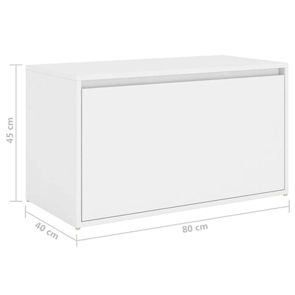 Flurbank 80x40x45 cm Weiß Holzwerkstoff