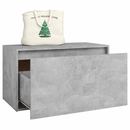 Flurbank 80x40x45 cm Betongrau Holzwerkstoff