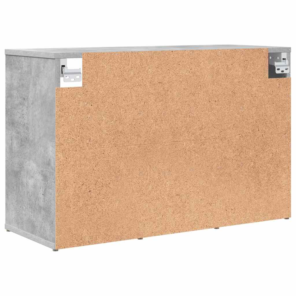 Schuhschrank Betongrau 77,5 x 30 x 51 cm Holzwerkstoff