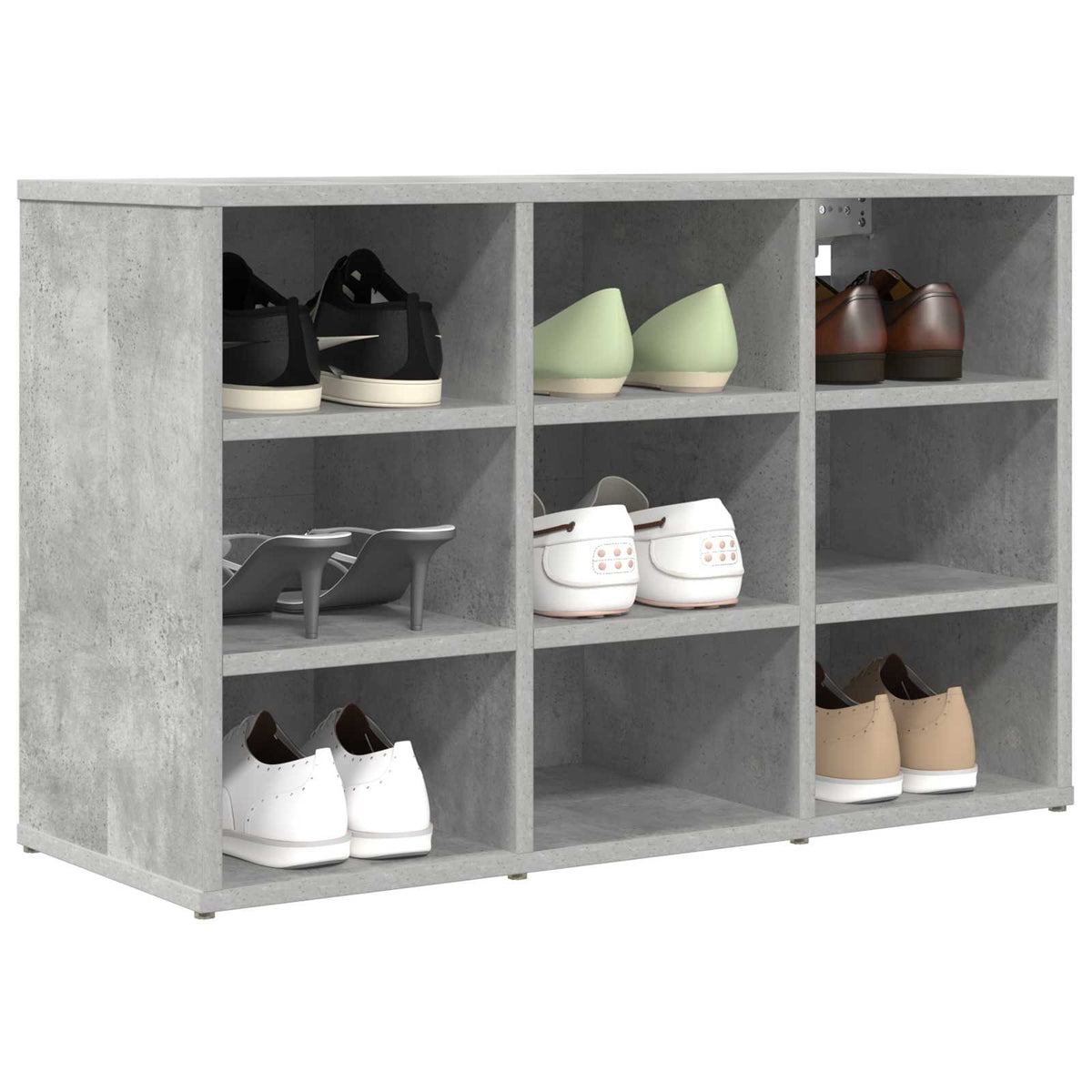 Schuhschrank 77,5 x 30 x 51 cm Holzwerkstoff Betongrau