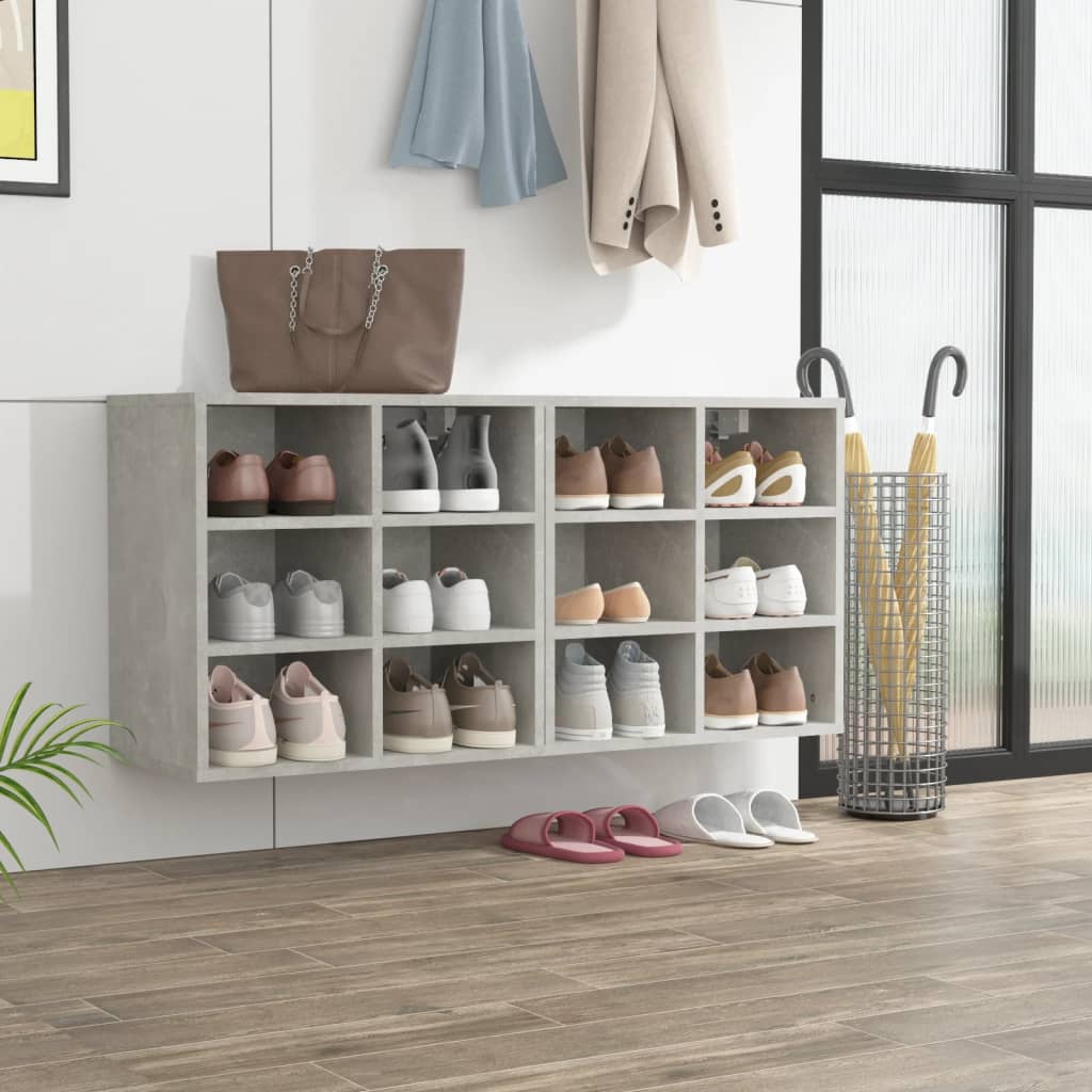 Étagères à chaussures 2 pcs. béton gris 52,5x30x50 cm