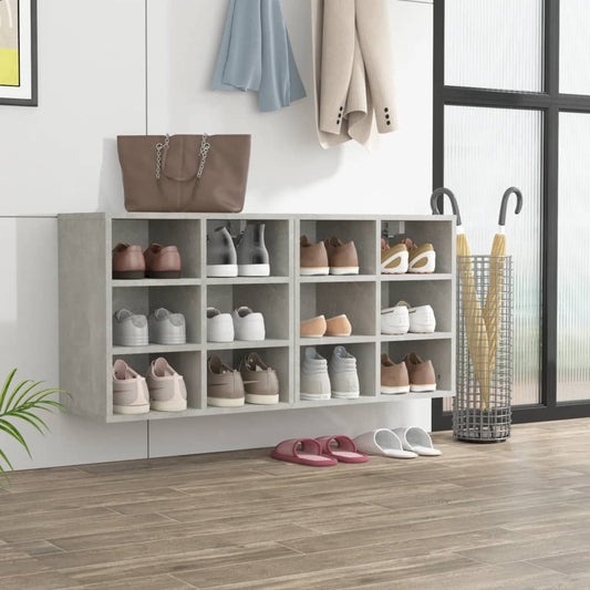 Étagères à chaussures 2 pcs. béton gris 52,5x30x50 cm