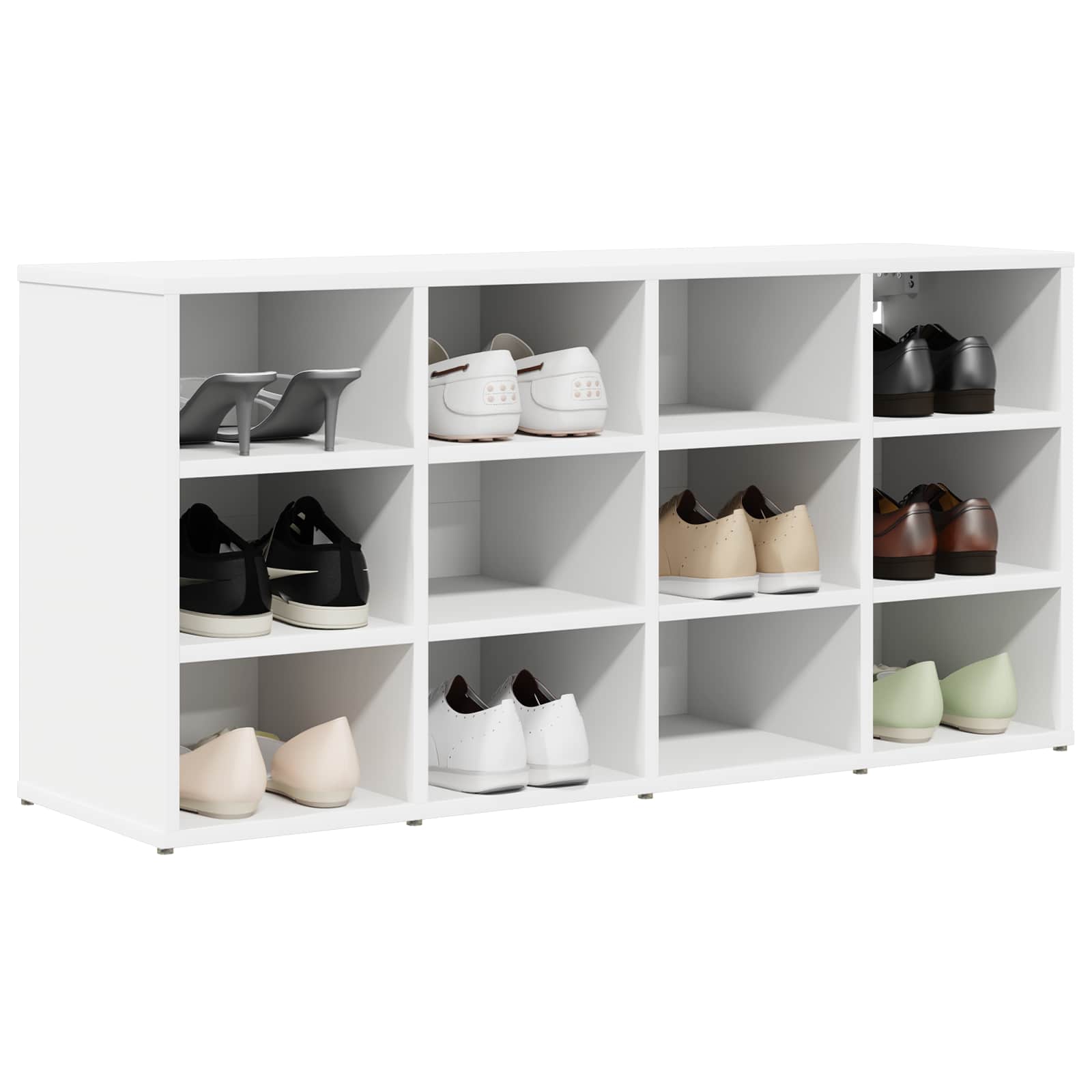 Schuhschrank 103 x 30 x 51 cm Holzwerkstoff Weiß