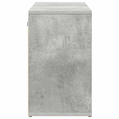 Schuhschrank 103 x 30 x 51 cm Holzwerkstoff Betongrau
