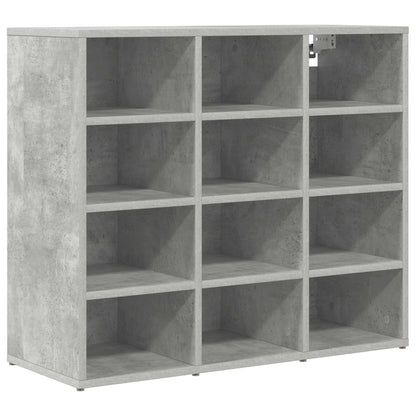 Schuhschrank 77,5 x 30 x 67 cm Holzwerkstoff Betongrau