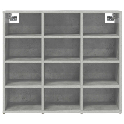 Schuhschrank 77,5 x 30 x 67 cm Holzwerkstoff Betongrau