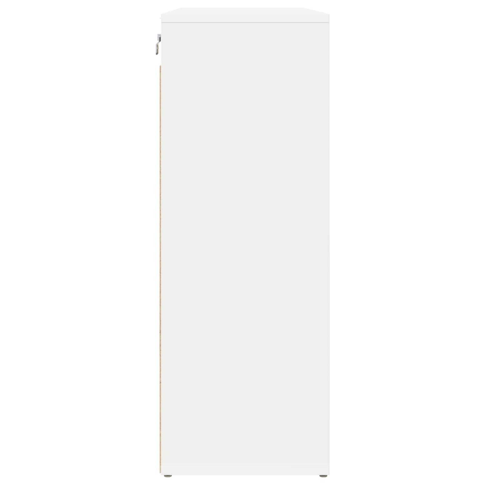 Schuhschrank 77,5 x 30 x 83,5 cm Holzwerkstoff Weiß