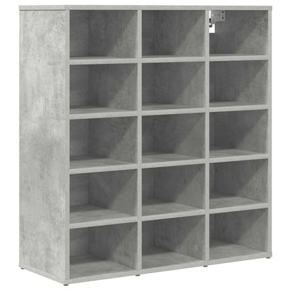 Schuhschrank 77,5 x 30 x 83,5 cm Holzwerkstoff Betongrau