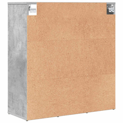 Schuhschrank 77,5 x 30 x 83,5 cm Holzwerkstoff Betongrau
