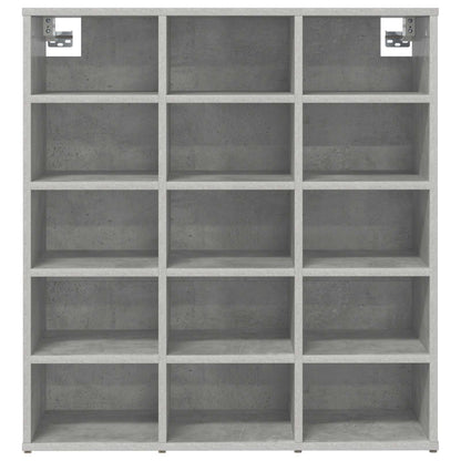 Schuhschrank 77,5 x 30 x 83,5 cm Holzwerkstoff Betongrau