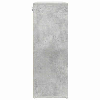 Schuhschrank 77,5 x 30 x 83,5 cm Holzwerkstoff Betongrau
