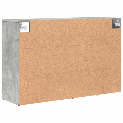 Schuhschrank 103 x 30 x 67 cm Holzwerkstoff Betongrau