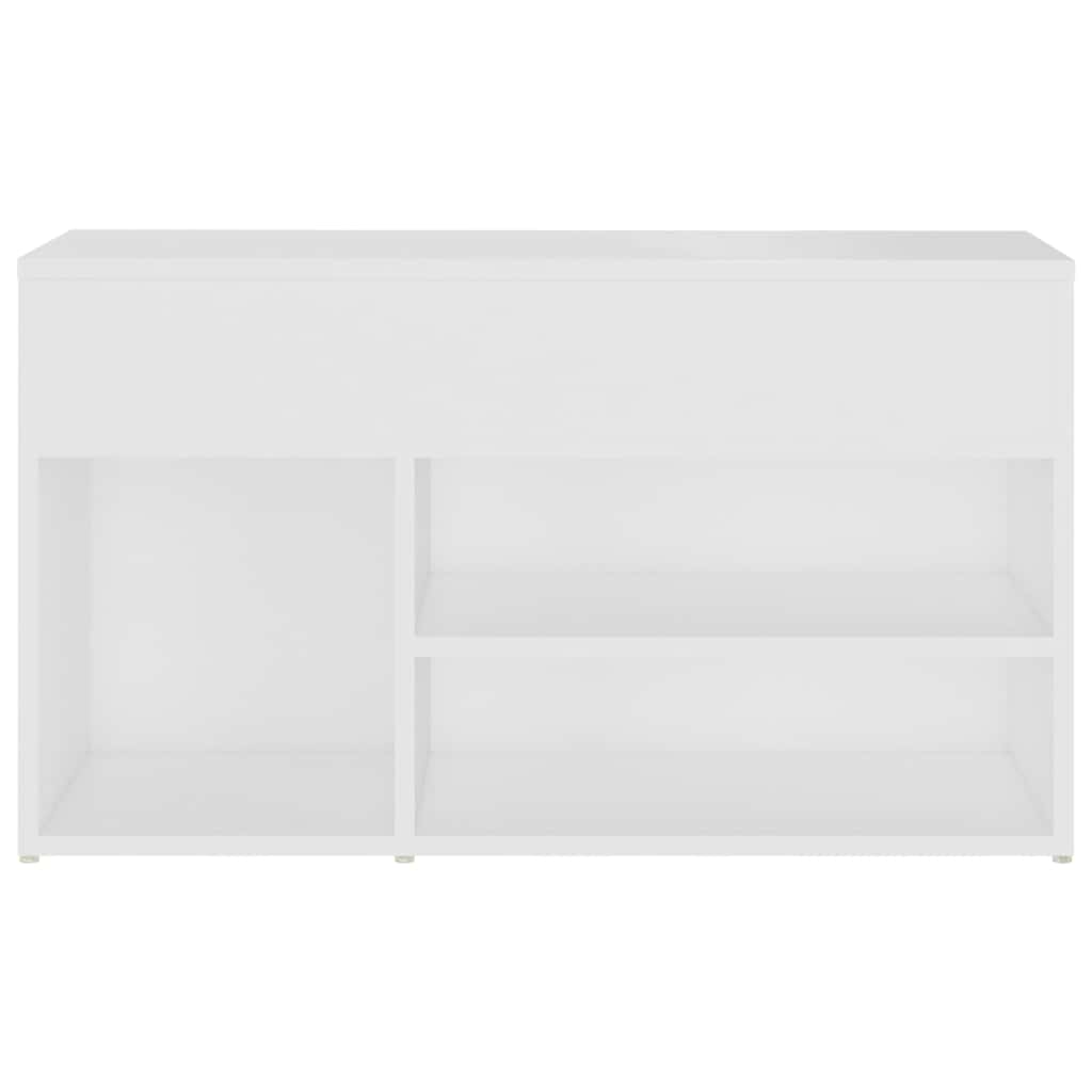 Schuhbank Weiß 80x30x45 cm Holzwerkstoff