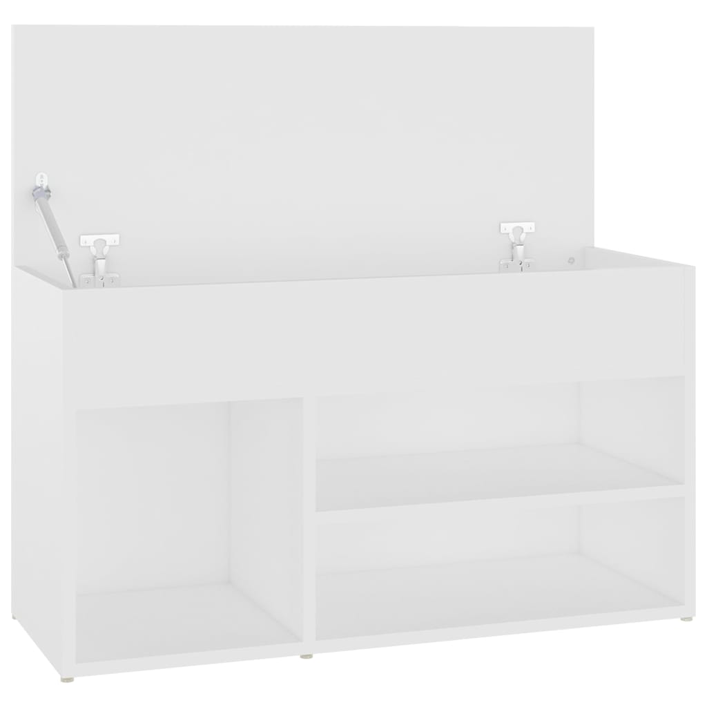 Schuhbank Weiß 80x30x45 cm Holzwerkstoff