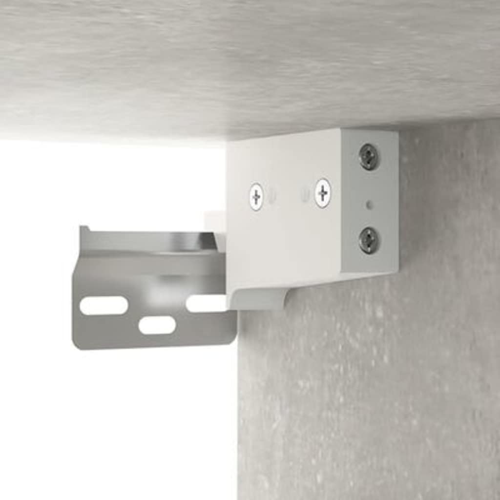 Spiegelschrank mit LED Betongrau 70x16,5x60 cm