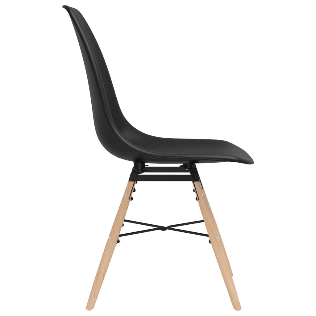 Esszimmerstühle 4 Stk. Schwarz PP
