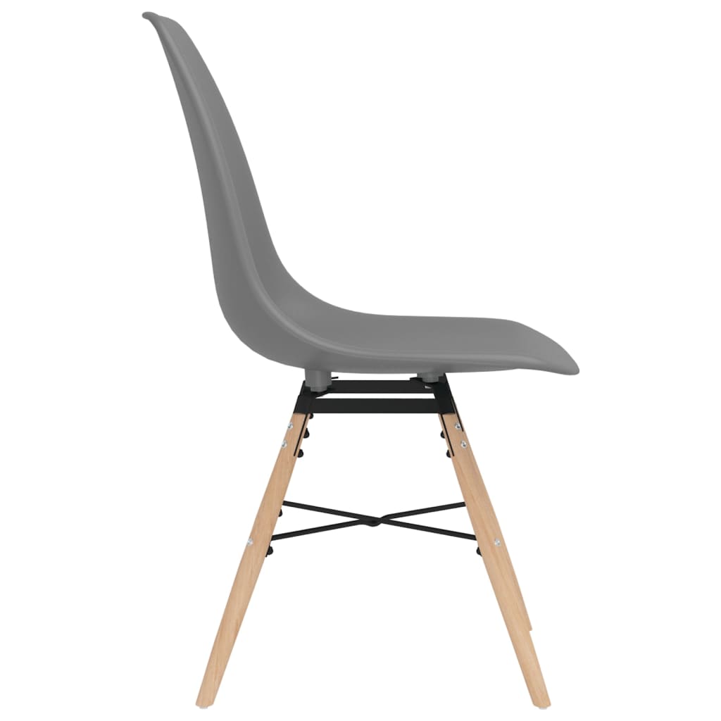 Esszimmerstühle 4 Stk. Grau PP