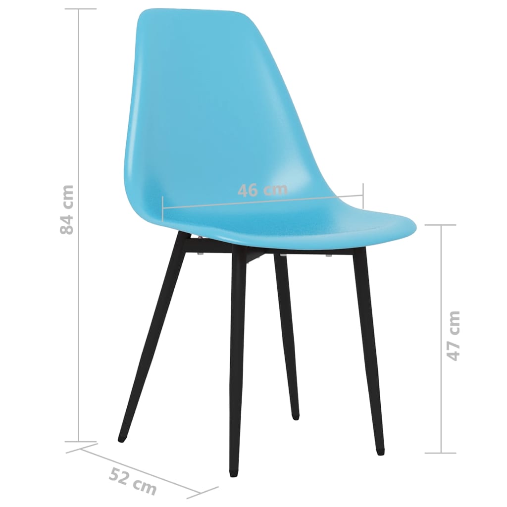 Esszimmerstühle 4 Stk. Blau PP
