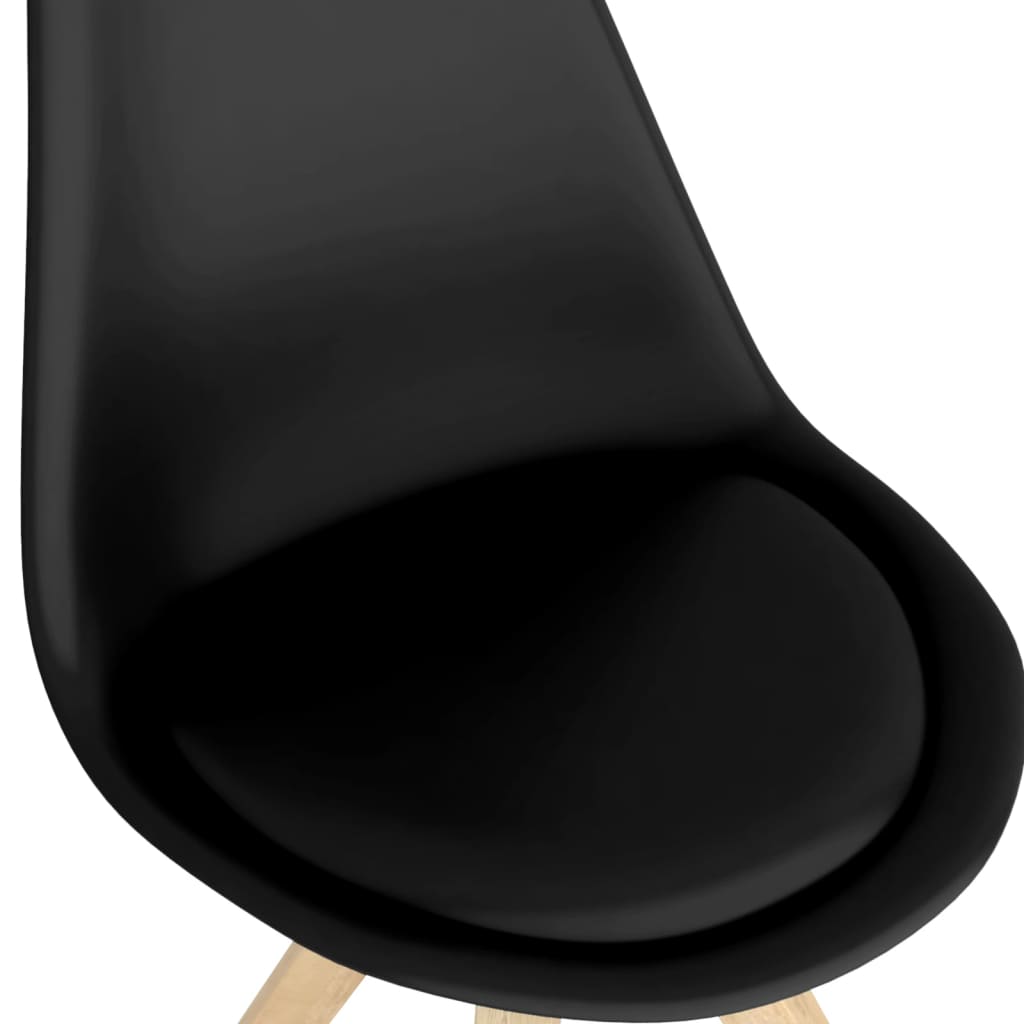 Esszimmerstühle 4 Stk. Drehbar Schwarz PP