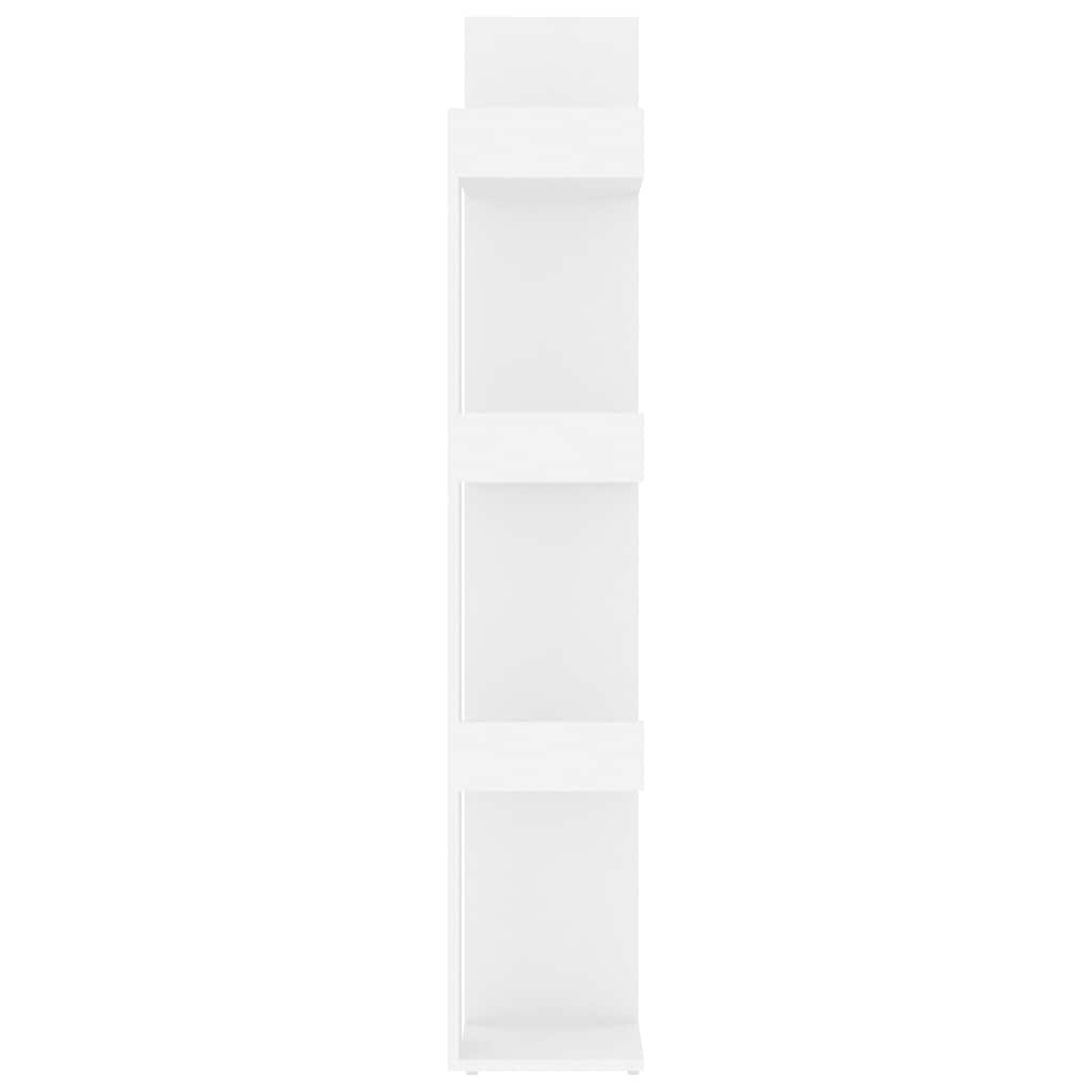 Bibliothèque blanche 86x25,5x140 cm en bois