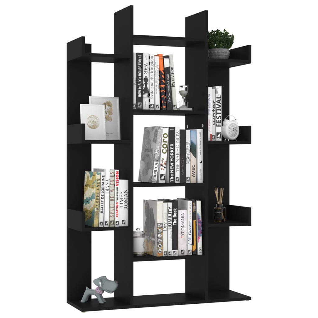 Bookshelf Black 86x25.5x140 cm Wood Material