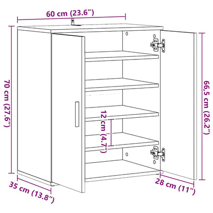 Schuhschrank Sonoma-Eiche 60x35x70 cm Holzwerkstoff
