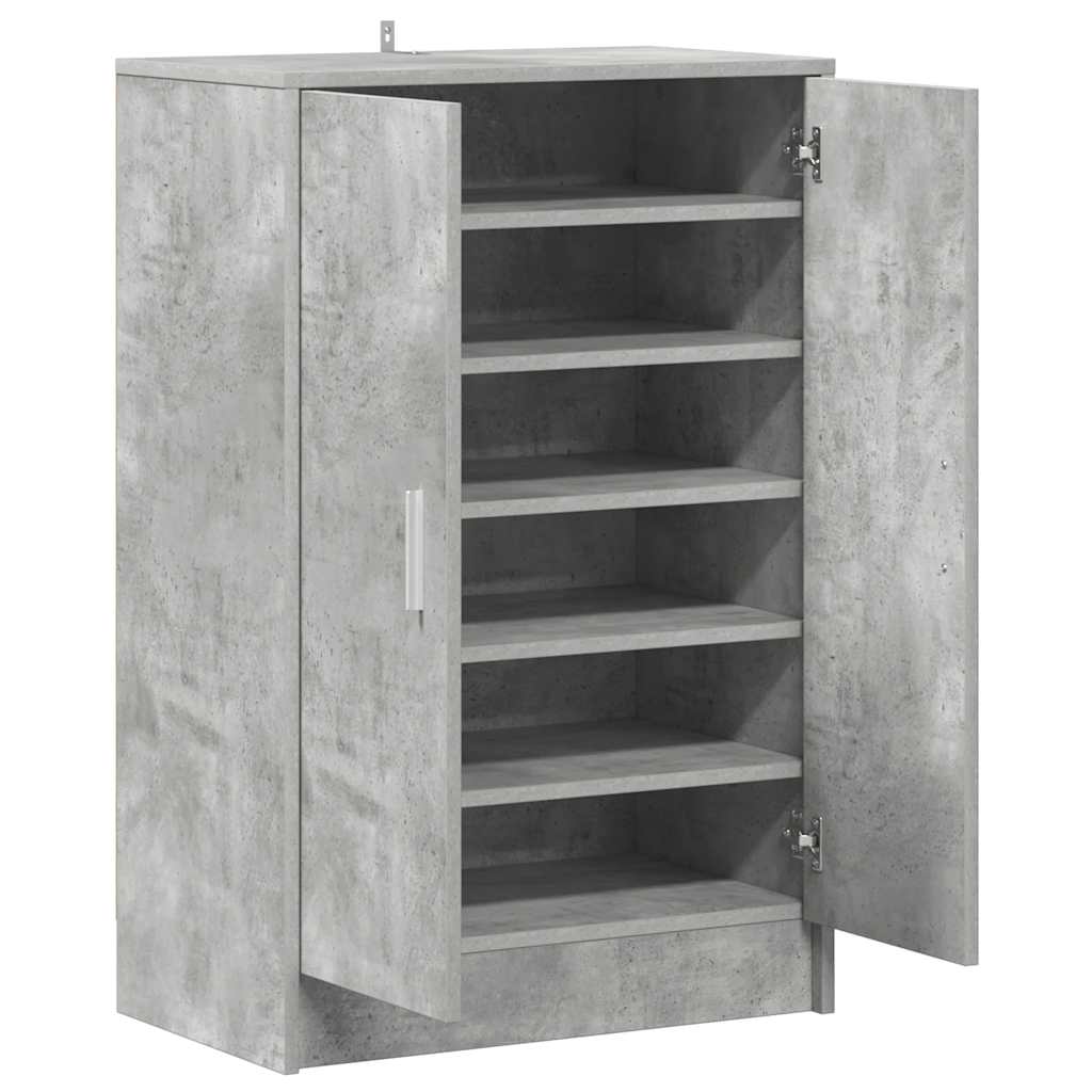 Schuhschrank Betongrau 60x35x92 cm Holzwerkstoff