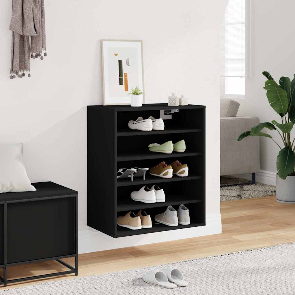 Schuhschrank Schwarz 60x35x70 cm Holzwerkstoff