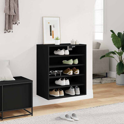 Schuhschrank Schwarz 60x35x70 cm Holzwerkstoff