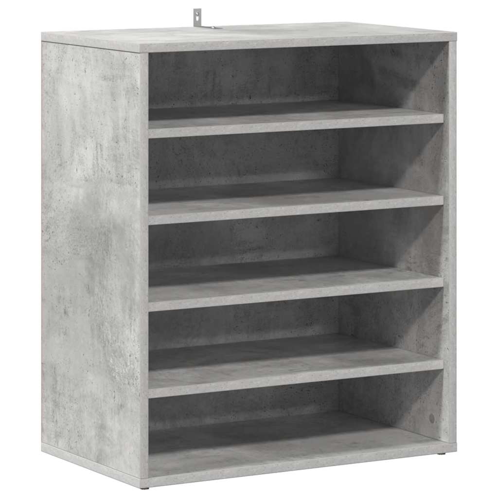 Schuhschrank Betongrau 60x35x70 cm Holzwerkstoff