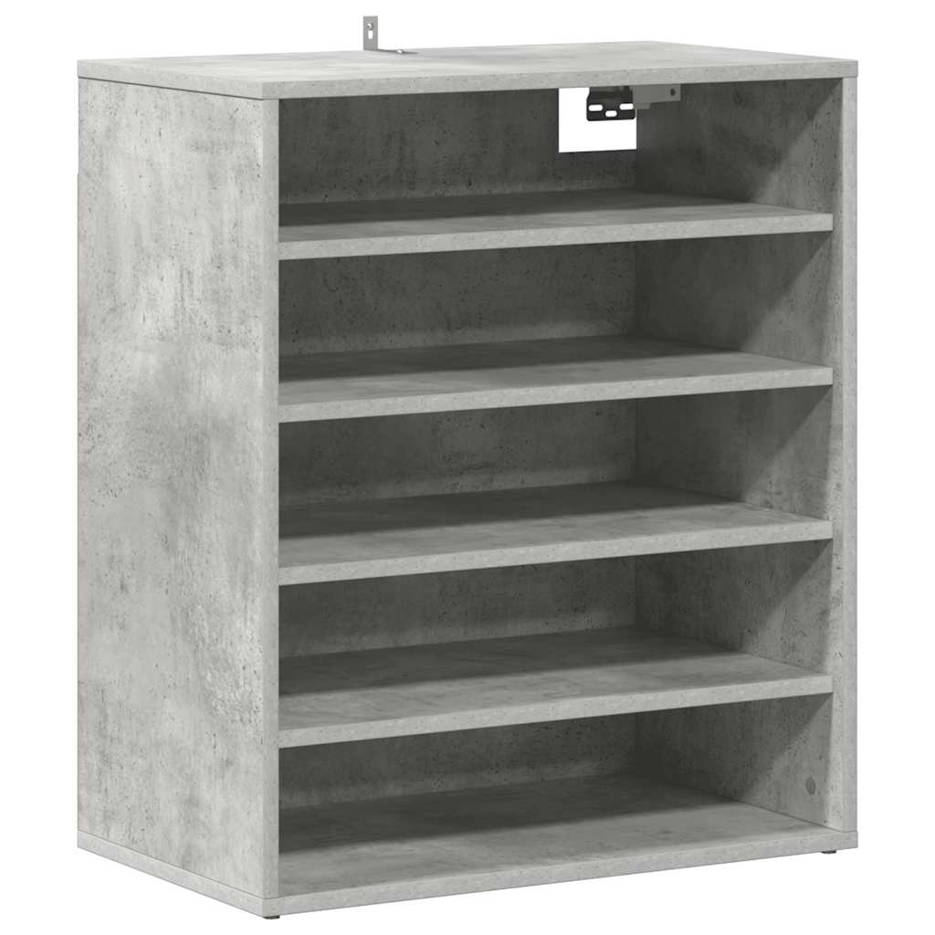 Schuhschrank Betongrau 60x35x70 cm Holzwerkstoff