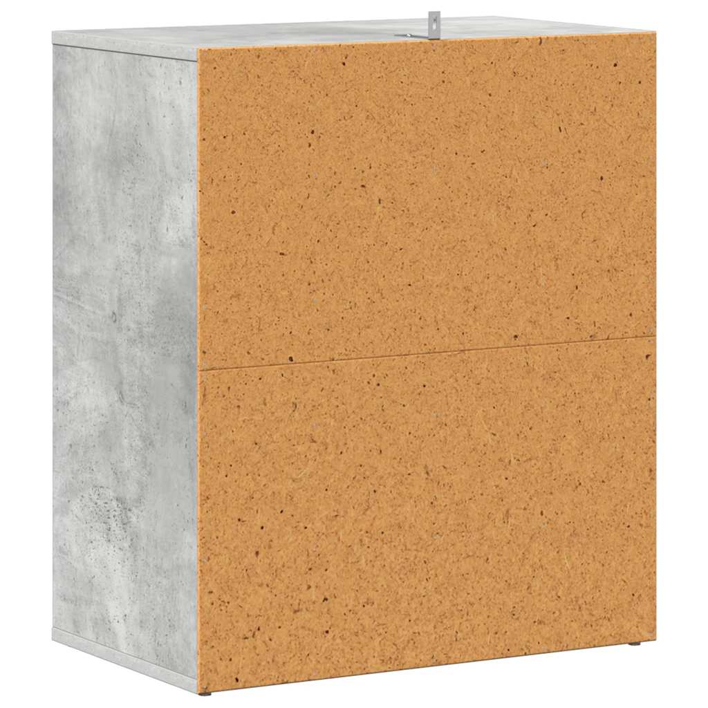 Schuhschrank Betongrau 60x35x70 cm Holzwerkstoff